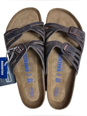 Birkenstock Women’s Sandals Granada Oiled Leather Soft Footbed Size 9 US